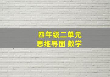 四年级二单元思维导图 数学